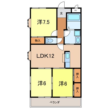 リアン久米の物件間取画像